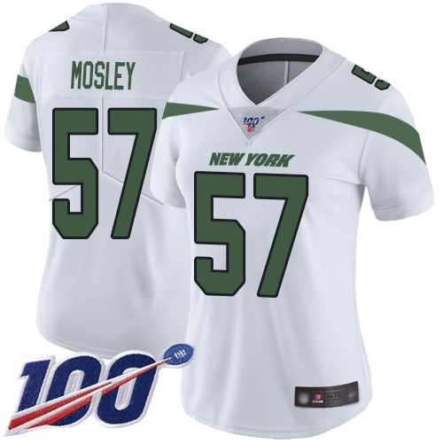 New York Jets Limited White Women C.J. Mosley Road Jersey NFL Football #57 100th Season Vapor Untouchable->women nfl jersey->Women Jersey